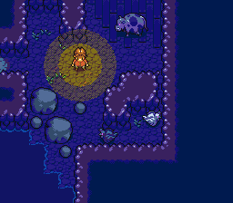 Harvest Moon mockup in a cave