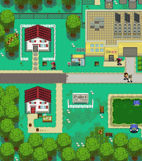 Partial shot of Pallet Town